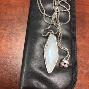 Kendra Scott long drop pendant necklace.